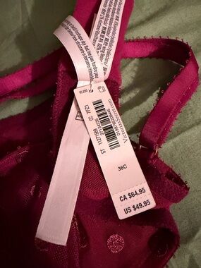 Victoria's Secret Fuchsia Polka Dot Bra